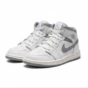 ​Nike Air Jordan 1 Mid PS Neutral Grey White Stealth 640734-135 Kids 10.5 C